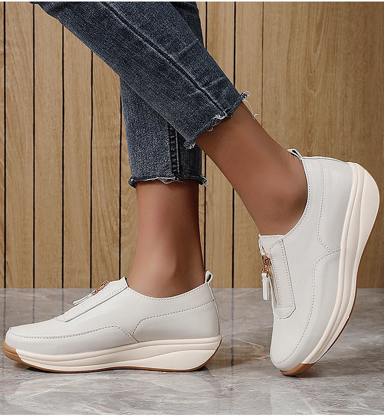 Women's Sports Shoes -  White Shoes Woman Flats Casual Shoes