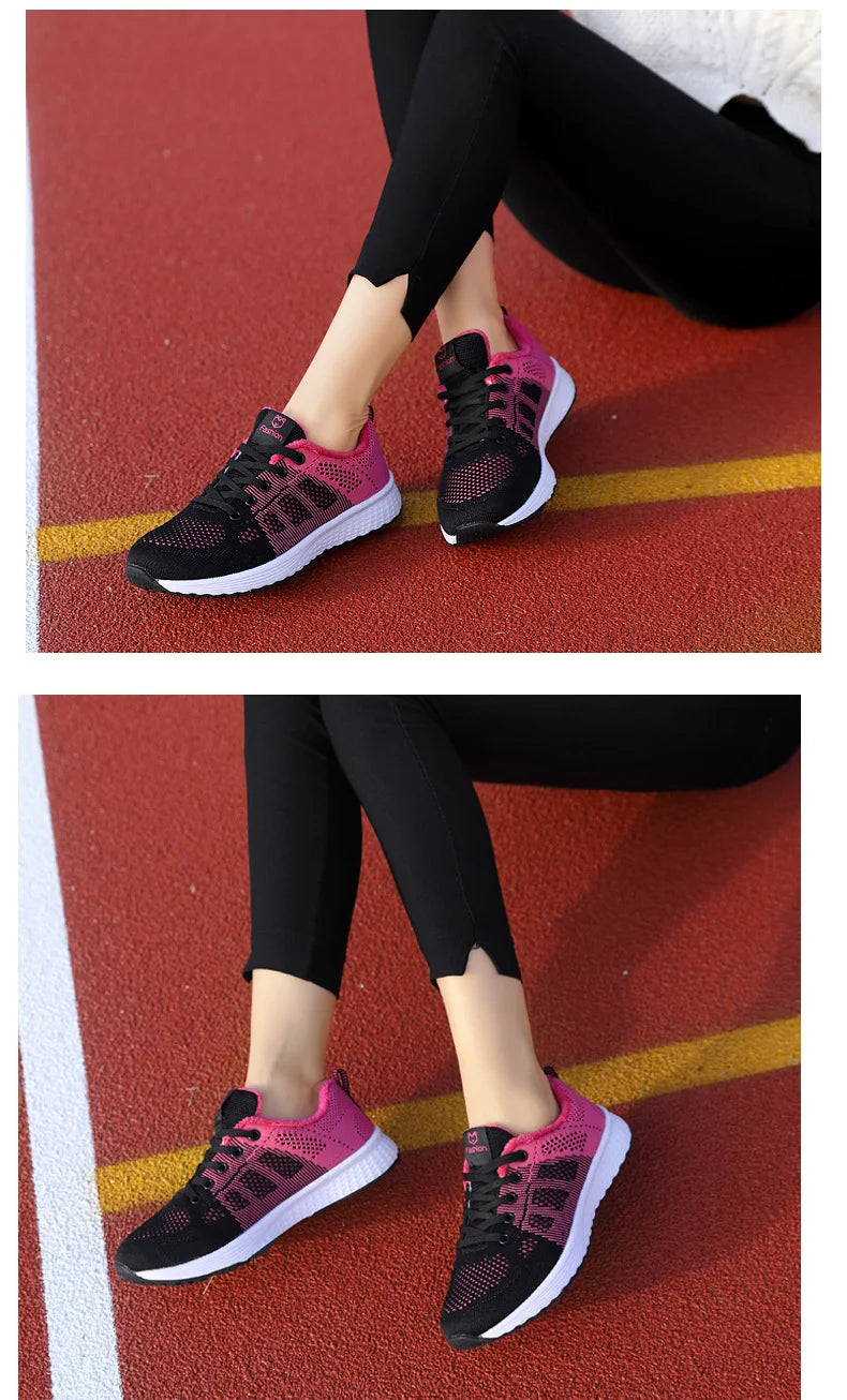 Women Sport Shoes Fashion Platform Sneakers Ladies Spring Summer Flats Running Shoes for Women Casual Shoes Mesh Jogging Tennis