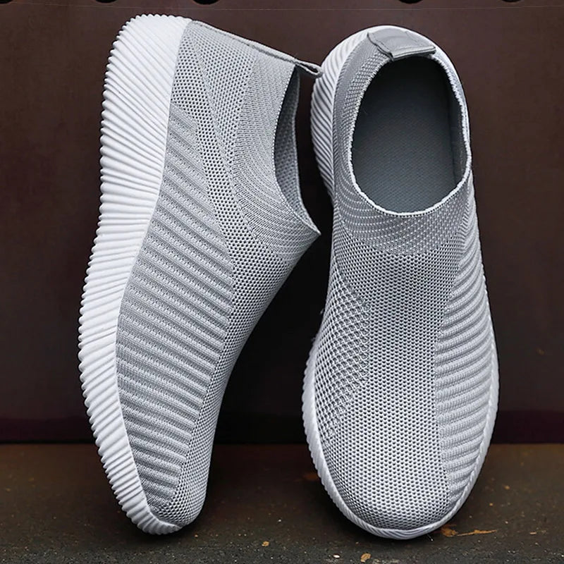 Women Shoes Breathable Flats Elastic Flat Shoes For Women Sneakers, Spring Summer Footwear Lightweight Sports Shoes