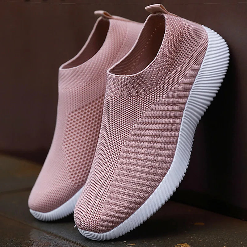 Women Shoes Breathable Flats Elastic Flat Shoes For Women Sneakers, Spring Summer Footwear Lightweight Sports Shoes