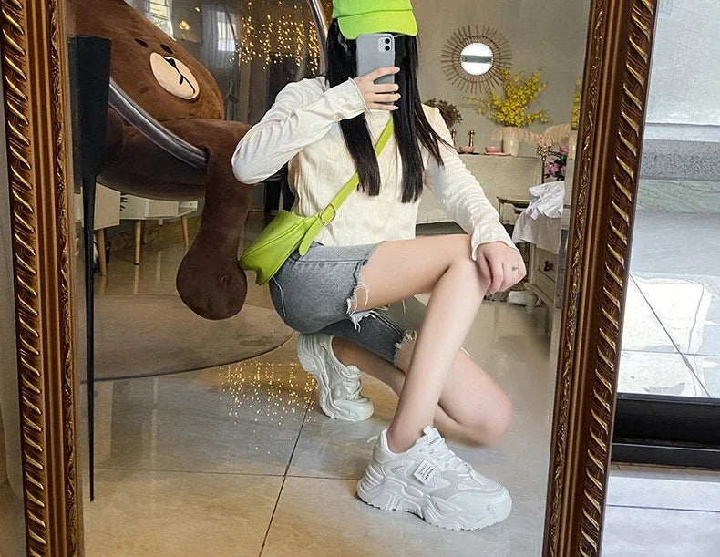 Womens Shoes  Fashion Trend Breathable Mesh Sneakers Women Comfortable Soft Bottom Casual Platform Shoes