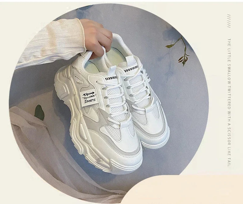 Womens Shoes  Fashion Trend Breathable Mesh Sneakers Women Comfortable Soft Bottom Casual Platform Shoes