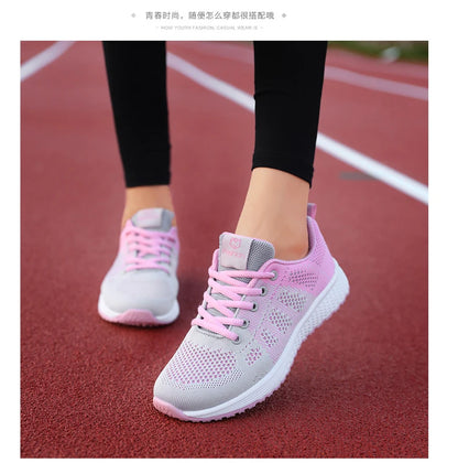 Women Sport Shoes Fashion Platform Sneakers Ladies Spring Summer Flats Running Shoes for Women Casual Shoes Mesh Jogging Tennis