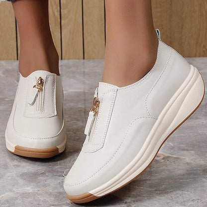 Women's Sports Shoes -  White Shoes Woman Flats Casual Shoes