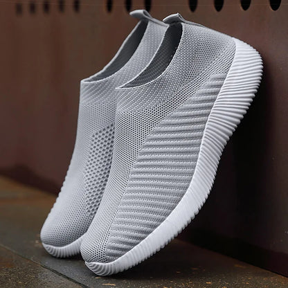 Women Shoes Breathable Flats Elastic Flat Shoes For Women Sneakers, Spring Summer Footwear Lightweight Sports Shoes