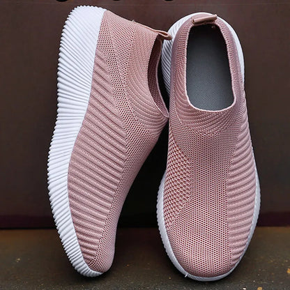 Women Shoes Breathable Flats Elastic Flat Shoes For Women Sneakers, Spring Summer Footwear Lightweight Sports Shoes