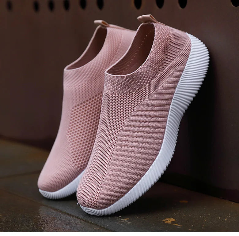 Women Shoes Breathable Flats Elastic Flat Shoes For Women Sneakers, Spring Summer Footwear Lightweight Sports Shoes