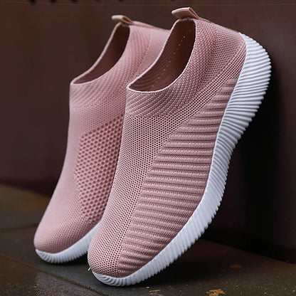 Women Shoes Breathable Flats Elastic Flat Shoes For Women Sneakers, Spring Summer Footwear Lightweight Sports Shoes