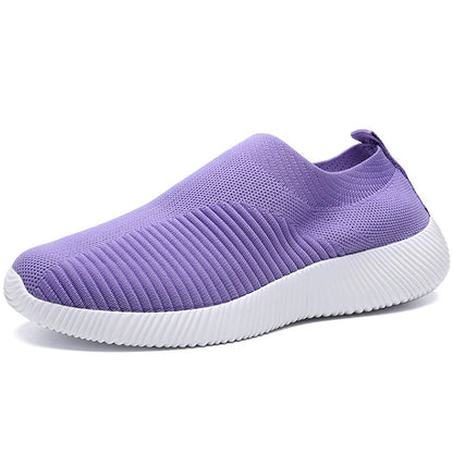 Women Shoes Breathable Flats Elastic Flat Shoes For Women Sneakers, Spring Summer Footwear Lightweight Sports Shoes