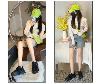 Womens Shoes  Fashion Trend Breathable Mesh Sneakers Women Comfortable Soft Bottom Casual Platform Shoes