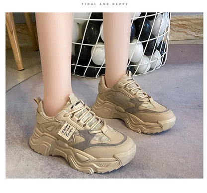 Womens Shoes  Fashion Trend Breathable Mesh Sneakers Women Comfortable Soft Bottom Casual Platform Shoes