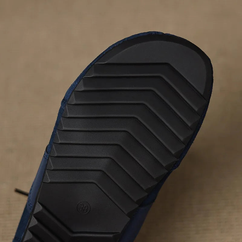 Women's Shoes Flats Casual Sneakers Round Toe Barefoot Woman Elegant Low Heel Stylish Trend Luxury High Quality Blue Vulcanize