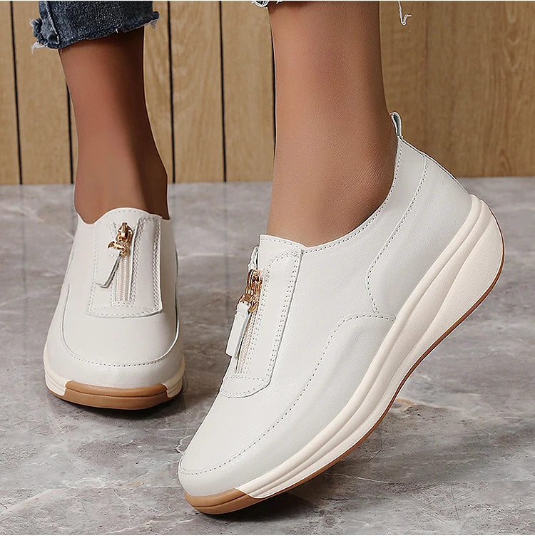 Women's Sports Shoes -  White Shoes Woman Flats Casual Shoes