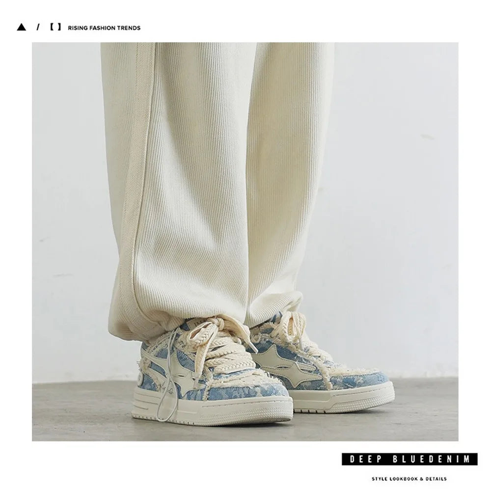 Women Shoes For Tennis. Retro Fashion Star Shoes White Leather, Outdoor Sport, Casual Shoes