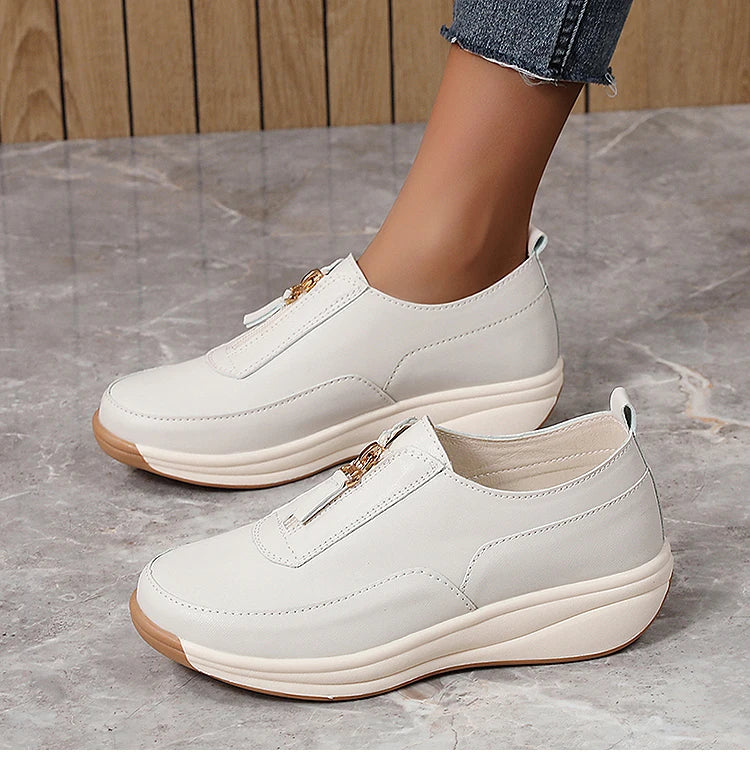 Women's Sports Shoes -  White Shoes Woman Flats Casual Shoes