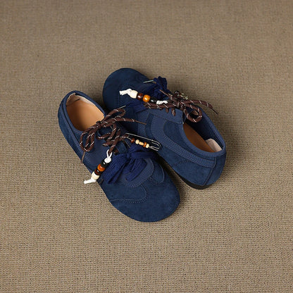 Women's Shoes Flats Casual Sneakers Round Toe Barefoot Woman Elegant Low Heel Stylish Trend Luxury High Quality Blue Vulcanize