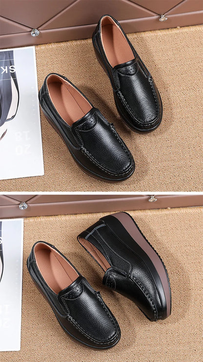 Women's Loafers Comfortable Female Vulcanized Shoes Wedge Moccasin Orthopedic Slip-on Platform Shoes