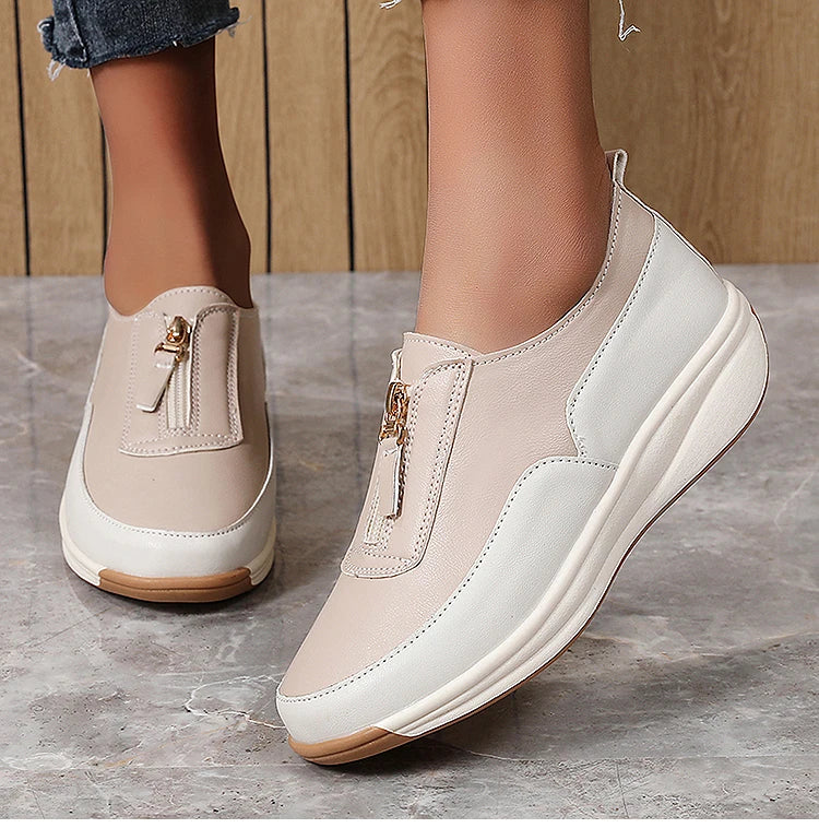 Women's Sports Shoes -  White Shoes Woman Flats Casual Shoes